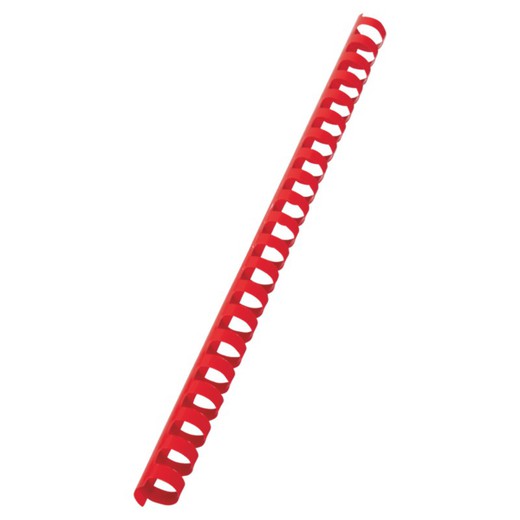 Plastic comb DIN A4 GBC 16 mm (Box 100), red