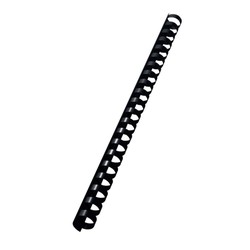 Plastic combs DIN A4 21 round rings (Box 100 units) 16 mm./ 145 sheets, black