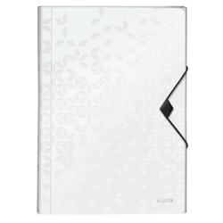 WOW accordion folder. P.P. 6 dividers plus 1 extra wide. DIN A4, white