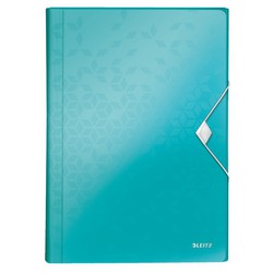 WOW accordion folder. P.P. 6 dividers plus 1 extra wide. DIN A4, turquoise