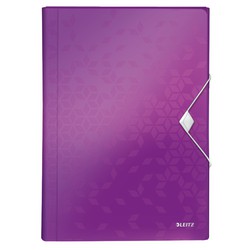 WOW accordion folder. P.P. 6 dividers plus 1 extra wide. DIN A4, purple