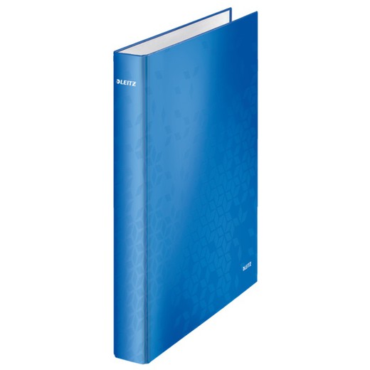 Leitz WOW ring binder. 2 D rings 25 mm. DIN A4+ blue