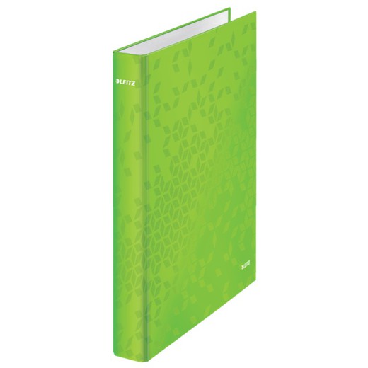 Leitz WOW ring binder. 2 D rings 25 mm. DIN A4+ green