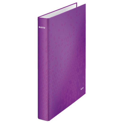 Leitz WOW ring binder. 2 D rings 25 mm. DIN A4+ violet