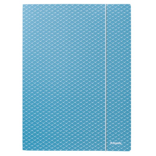 Colour'Breeze A4 cardboard 3-flap folder, blue