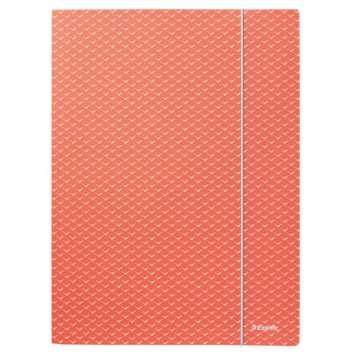 Colour'Breeze A4 cardboard 3-flap folder, coral