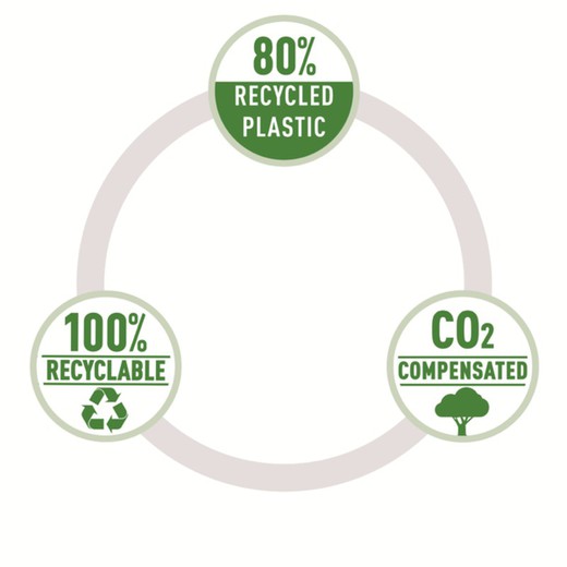 Leitz Recycle map met 3 kleppen. PP. Met 3 kleppen. DIN A4, blauw