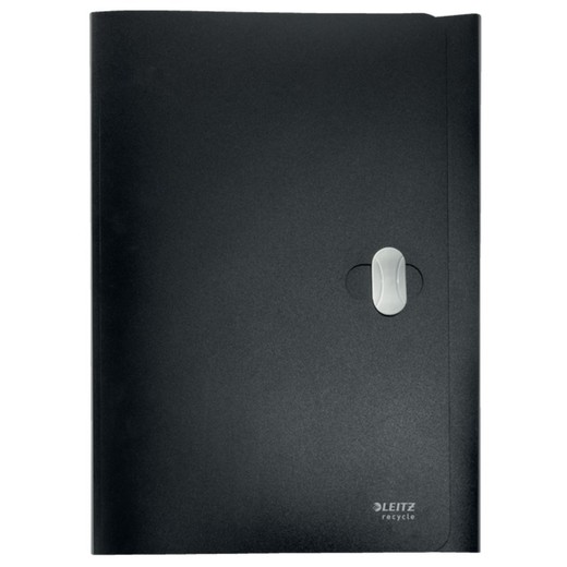 Leitz Recycle 3 flap folder. P.P. With 3 flaps. DIN A4, black