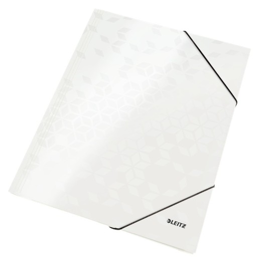 Carpeta de 3 solapas WOW. DIN A4. Cartón, blanco