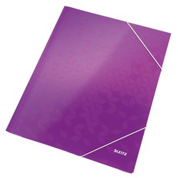 Carpeta de 3 solapas WOW. DIN A4. Cartón, violeta