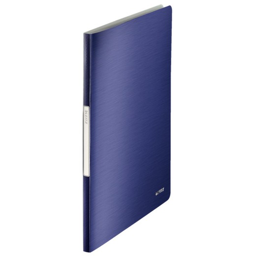 Carpeta de fundas Style. PP. 20 fundas. DIN A4, azul titán