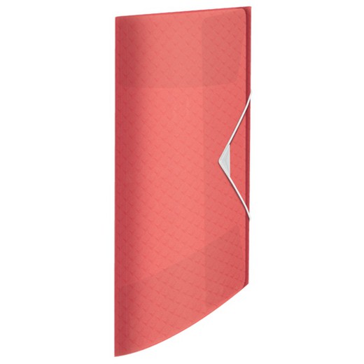 Esselte Colour'Breeze elastisk folder. P.P. Med 3 klaffar. DIN A4, korall