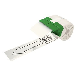 Cartuccia a nastro continuo in plastica Leitz Icon. Adesivo permanente, lunghezza 10m 88mm. largo, bianco