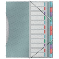 Clasificador Esselte Colour'Breeze PP. Con 12 separadores con índice, multicolor