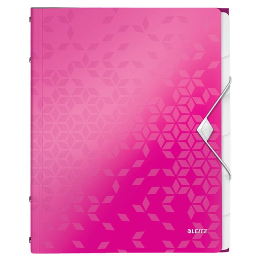 WOW classifier. P.P. 6 dividers. DIN A4, fuchsia