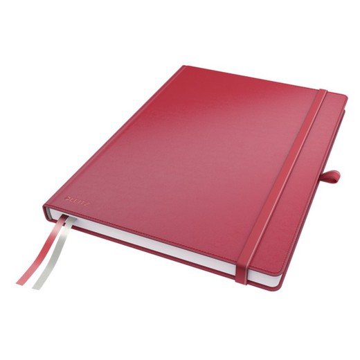 Leitz Complete Hard Cover Notebook, 80 ark vandret linie, DIN A4, rød