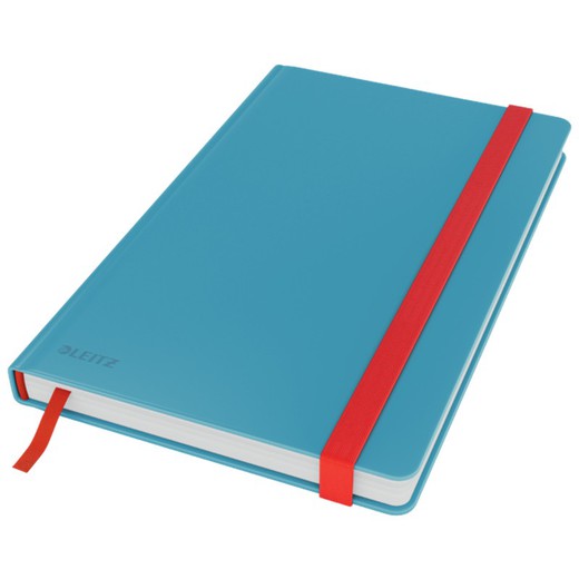 Leitz Cozy hard cover notebook, 80 sheets, horizontal ruled, DIN A5, blue