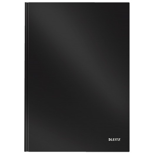 Leitz Solid hardcover notebook, 80 horizontally ruled sheets, DIN A4, black