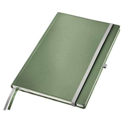 Caderno de capa dura estilo Leitz, 80 folhas, 5 grades, DIN A4, verde Celadon