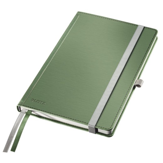 Caderno de capa dura estilo Leitz, 80 folhas, 5 grades, DIN A5, verde Celadon