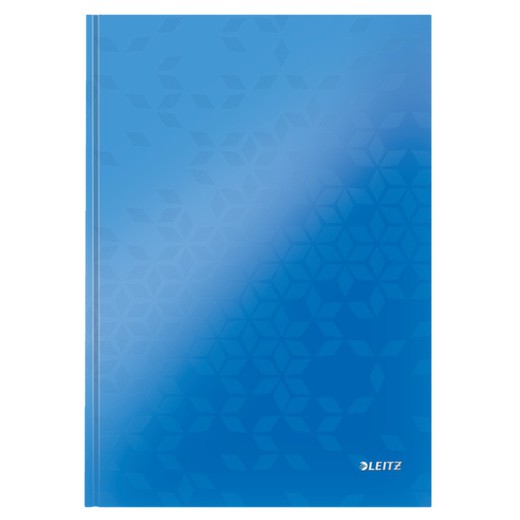 Carnet de notes à couverture rigide Leitz WOW, 80 feuilles, 5 grilles, DIN A4, bleu