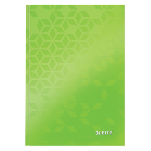 Cuaderno con tapas duras Leitz WOW, 80 hojas cuadriculado 5, DIN A5, verde