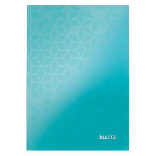 Carnet Leitz WOW à couverture rigide, 80 feuilles à lignes horizontales, DIN A5, turquoise