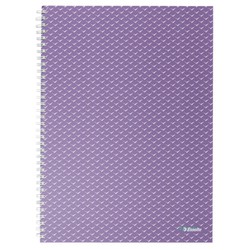 Wire notebook with cardboard covers Colour'Breeze A4, squared, lavender