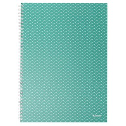 Wire notebook with Colour'Breeze A4 cardboard covers, squared, green