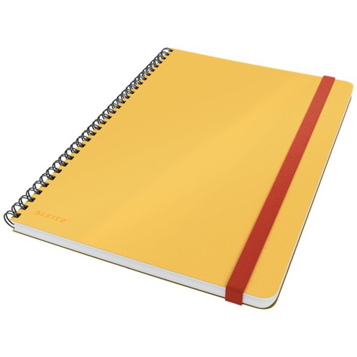 Cuaderno Wiro Leitz Cosy. Tapas duras. 80 hojas cuadriculado, DIN B5, amarillo