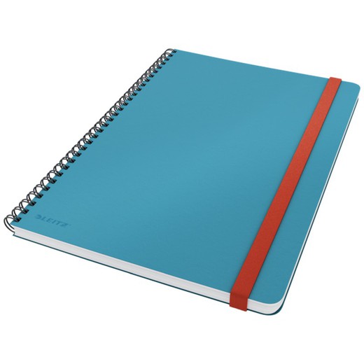 Cuaderno Wiro Leitz Cosy. Tapas duras. 80 hojas cuadriculado, DIN B5, azul