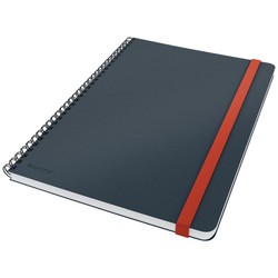 Caderno Wiro Leitz Cosy. Capas duras. 80 folhas pautadas na horizontal, DIN B5, cinza