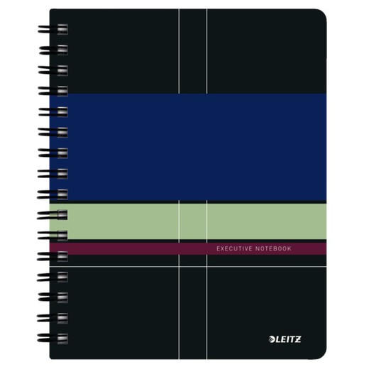 Wiro Leitz Executive Notebook. 80 ark 80 g/m2 gitter 5, mikroperforeret, FSC-papir, DIN DIN A5, flerfarvet