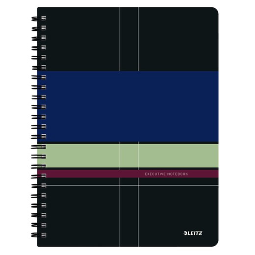 Wiro Leitz Executive Notebook. 80 sheets of 80 g/m2 grid 5, micro-perforated, FSC paper, DIN A4, multicolored