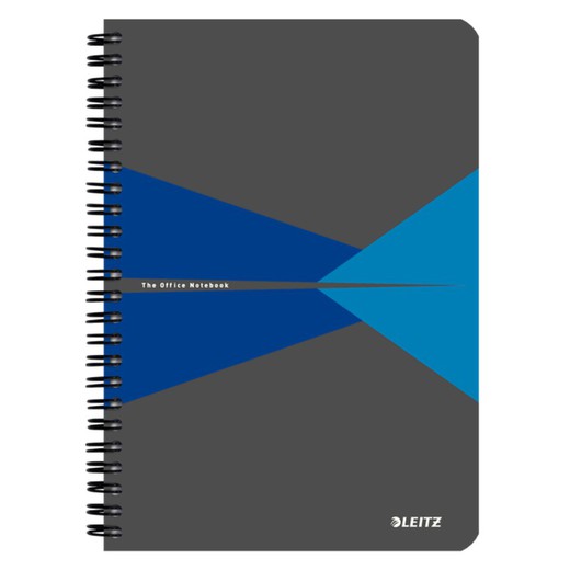 Wiro Leitz Office notebook. Cardboard covers. 90 sheets grid 5, DIN A5, blue