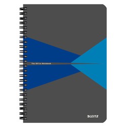 Wiro Leitz Office notebook. Cardboard covers. 90 sheets horizontally ruled, DIN A5, blue