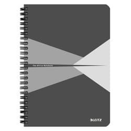 Wiro Leitz Office notebook. Cardboard covers. 90 sheets horizontally ruled, DIN A5, gray