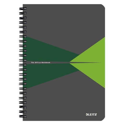 Wiro Leitz Office notebook. PP covers. 90 sheets grid 5, DIN A5, green