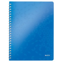 Cuaderno Wiro Leitz WOW. PP. 80 hojas cuadrícula 5,DIN A4, azul