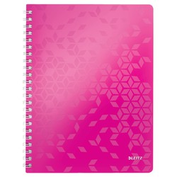 Cuaderno Wiro Leitz WOW. PP. 80 hojas cuadrícula 5,DIN A4, fucsia