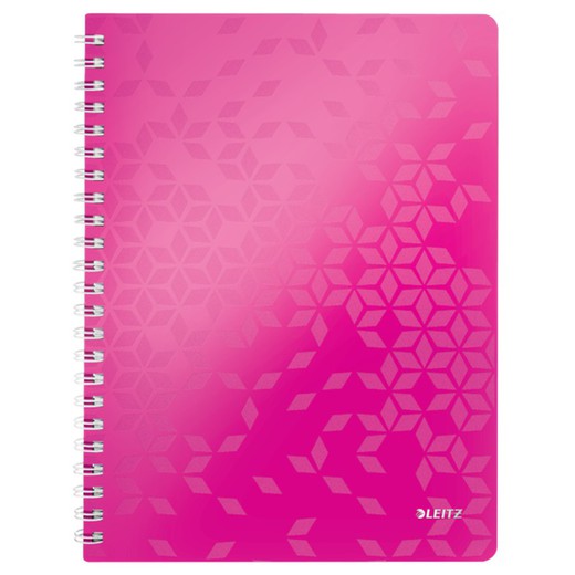 Caderno Wiro Leitz WOW. P.P. 80 folhas 5 grelhas, DIN A4, fúcsia