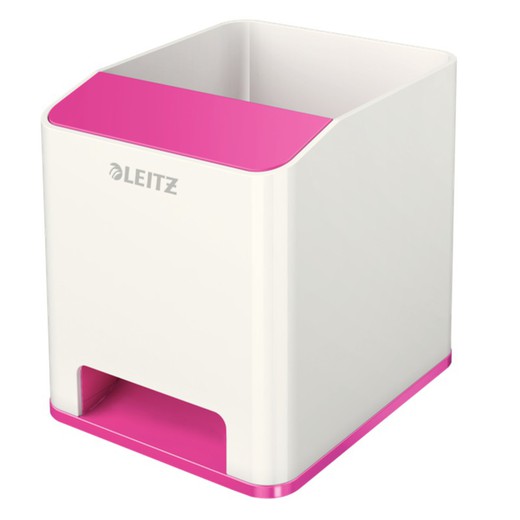 Cubilete Leitz WOW DUAL, fucsia/blanco