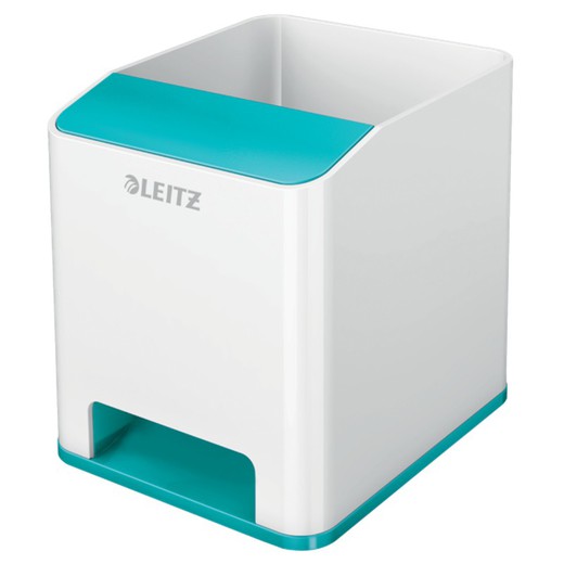 Cubilete Leitz WOW DUAL, turquesa/blanco