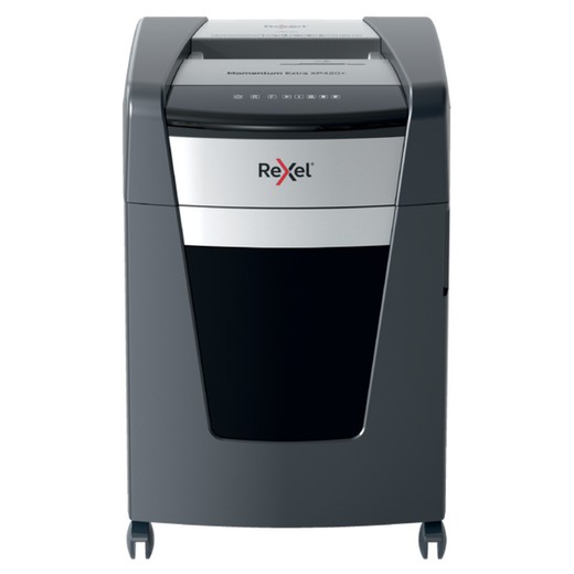 Rexel Momentum Extra XP420+ Aktenvernichter, Schwarz/Silber