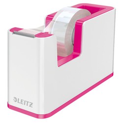 Dévidoir de ruban adhésif Leitz WOW DUAL, fuchsia/blanc