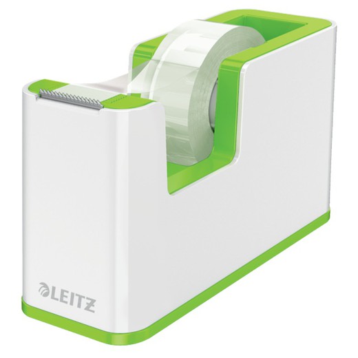 Dispensador de cinta adhesiva Leitz WOW DUAL, verde/blanco