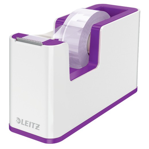 Leitz WOW DUAL Dispenser di nastro adesivo, viola/bianco