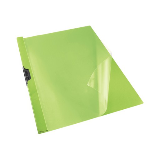 Presentation dossier Esselte Clipfiles. PVC. metal clip Spine 3mm. DIN A4, green