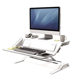 Lotus™ DX White Sit-Stand Workstation