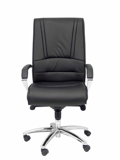 FORÖL Modelo Gineta - Sillón de dirección ergonómico con mecanismo basculante y regulable en altura - Asiento y respaldo tapizados en similpiel color negro.